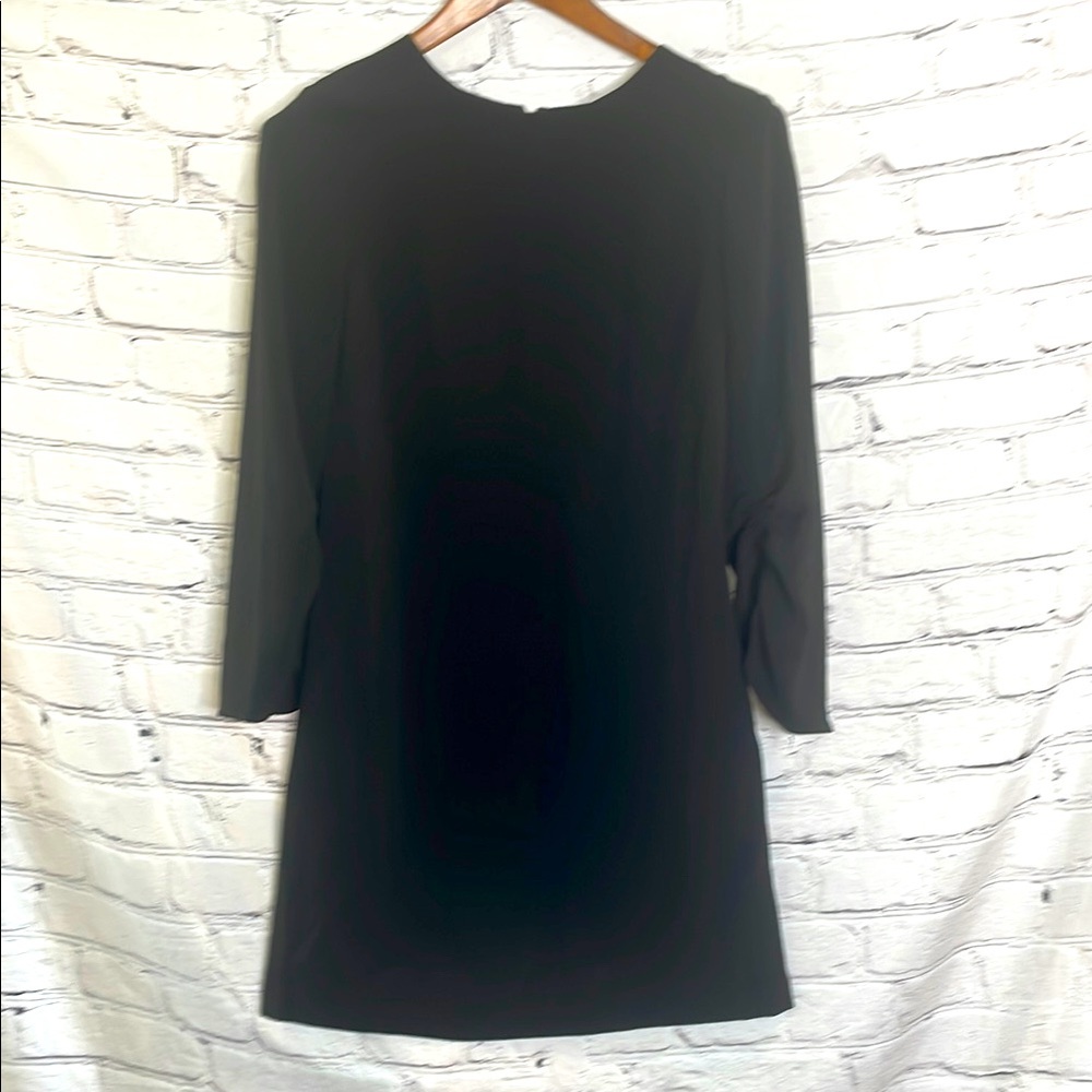 Charles Henry Black Sheath Dress Long Sleeve Crew Neck Size X-Small